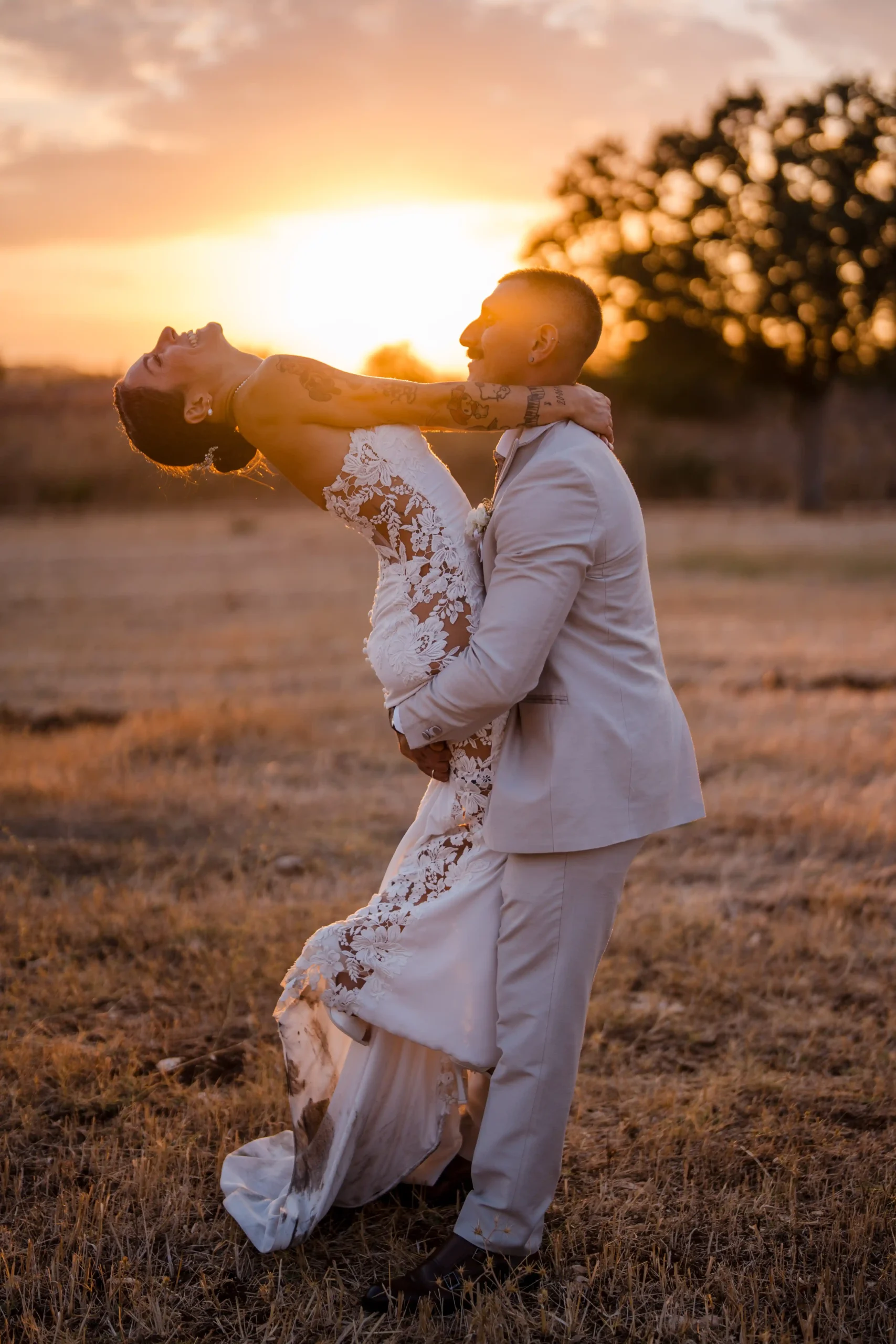 sposi tramonto Monopoli matrimonio